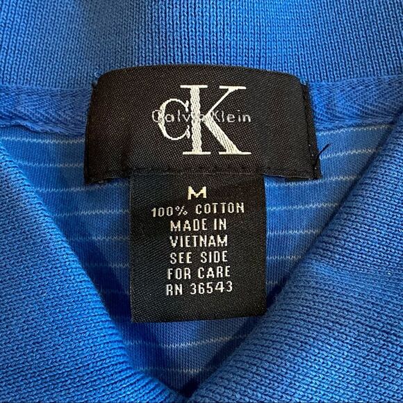 Men’s Calvin Klein Blue Golf Polo Shirt M - Picture 5 of 5